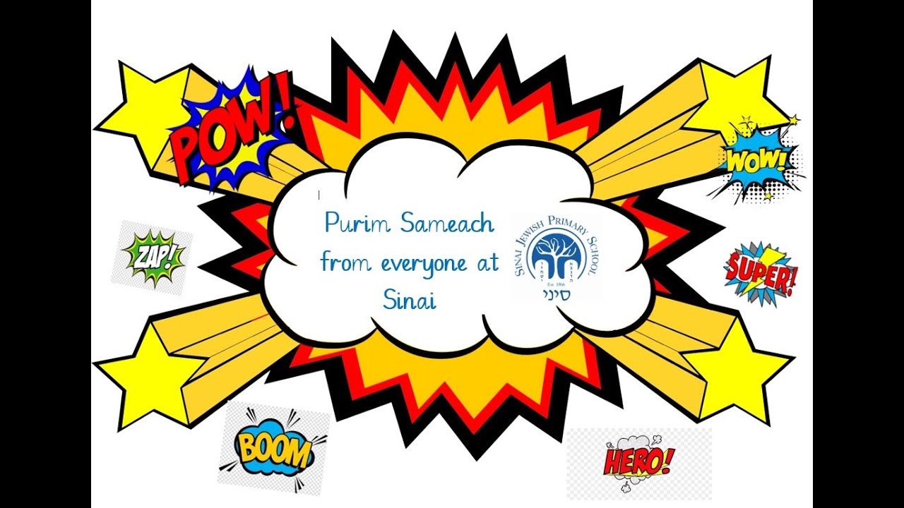 Purim Sameach 2023 from everyone at Sinai Jewish Primary School
