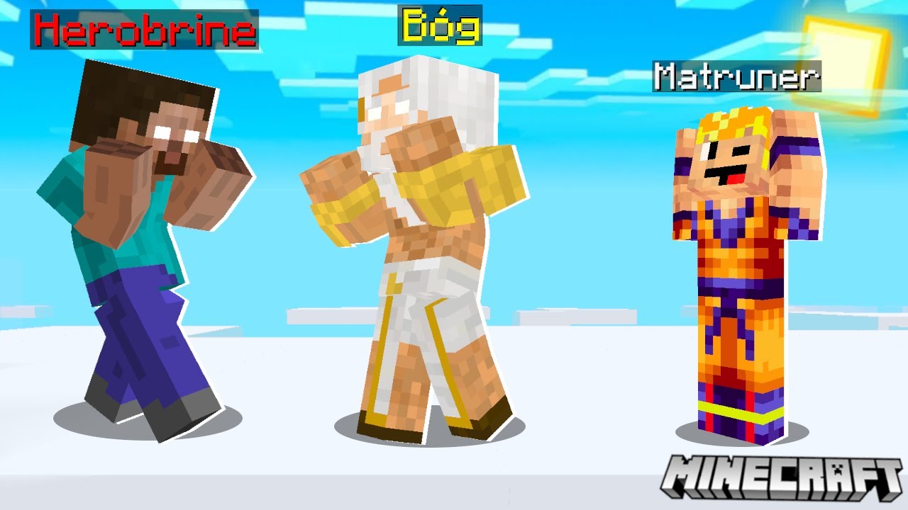BÓG PO RAZ PIERWSZY SPOTKAŁ SIĘ Z HEROBRINE w NIEBIE w MINECRAFT!