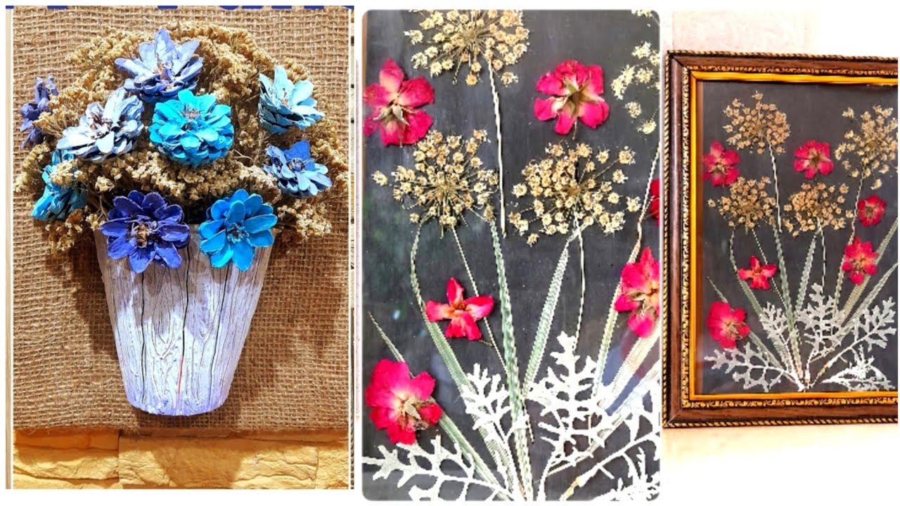 2 Супер идеи! Картины - панно из сухоцветов. Поделки своими руками. DIY panel of dried flowers.