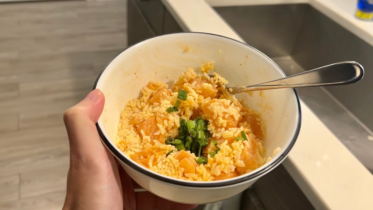 Quick poké from fresh salmon I prepped weeks ago