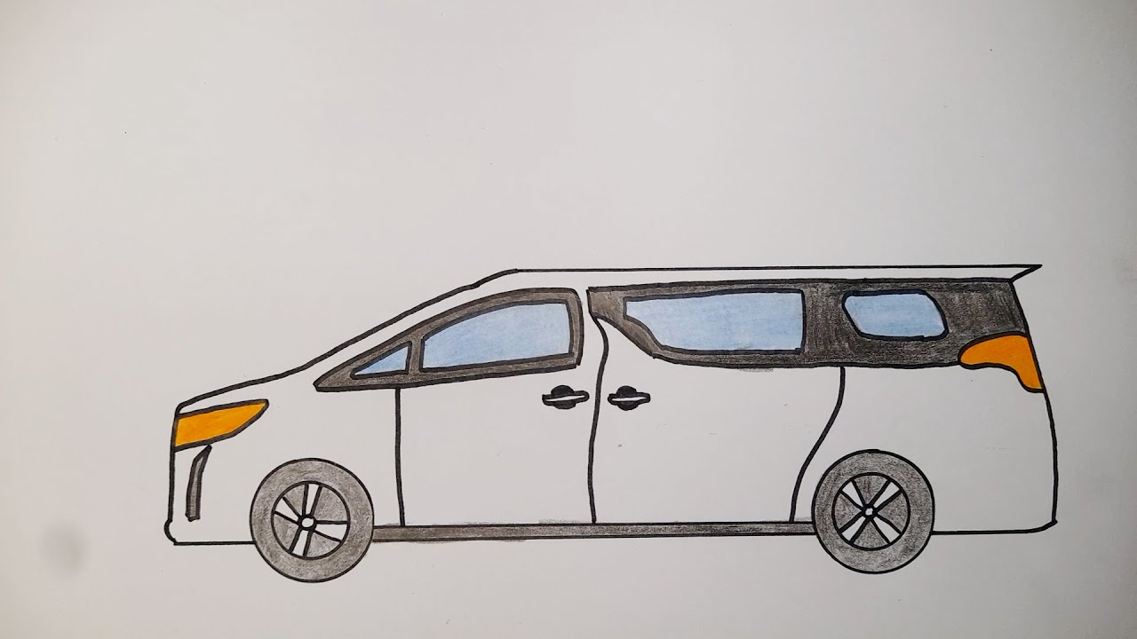 Cara Menggambar Mobil Toyota Alphard Sederhana Bagus