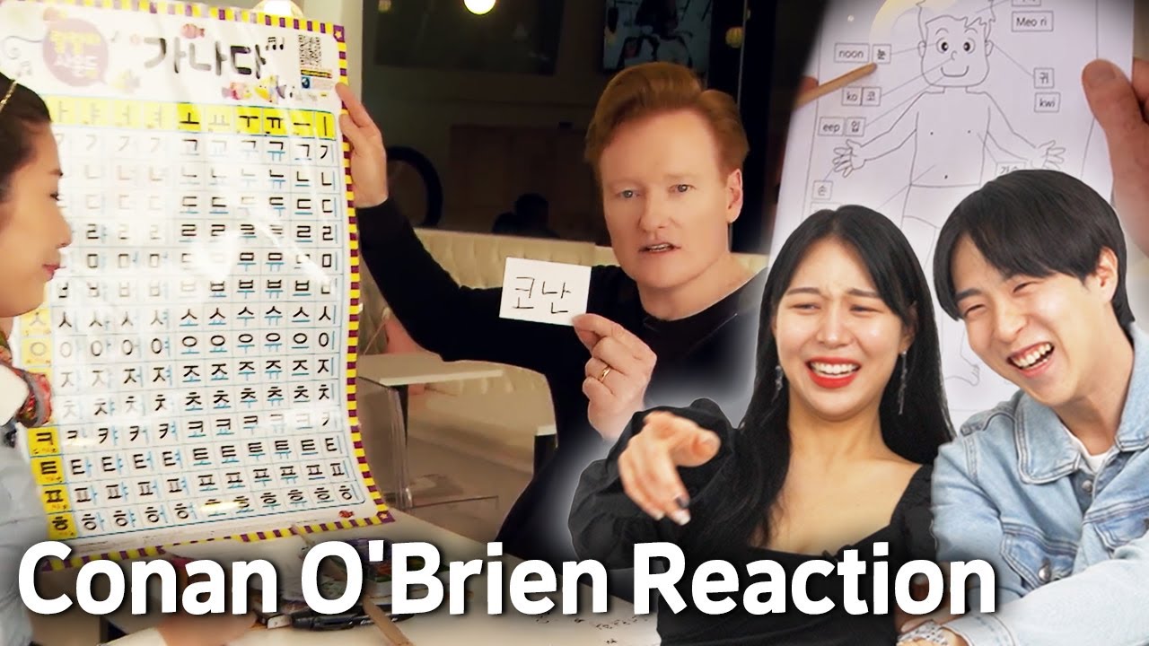 Koreans React To 'Conan Learns Korean And Makes It Weird'