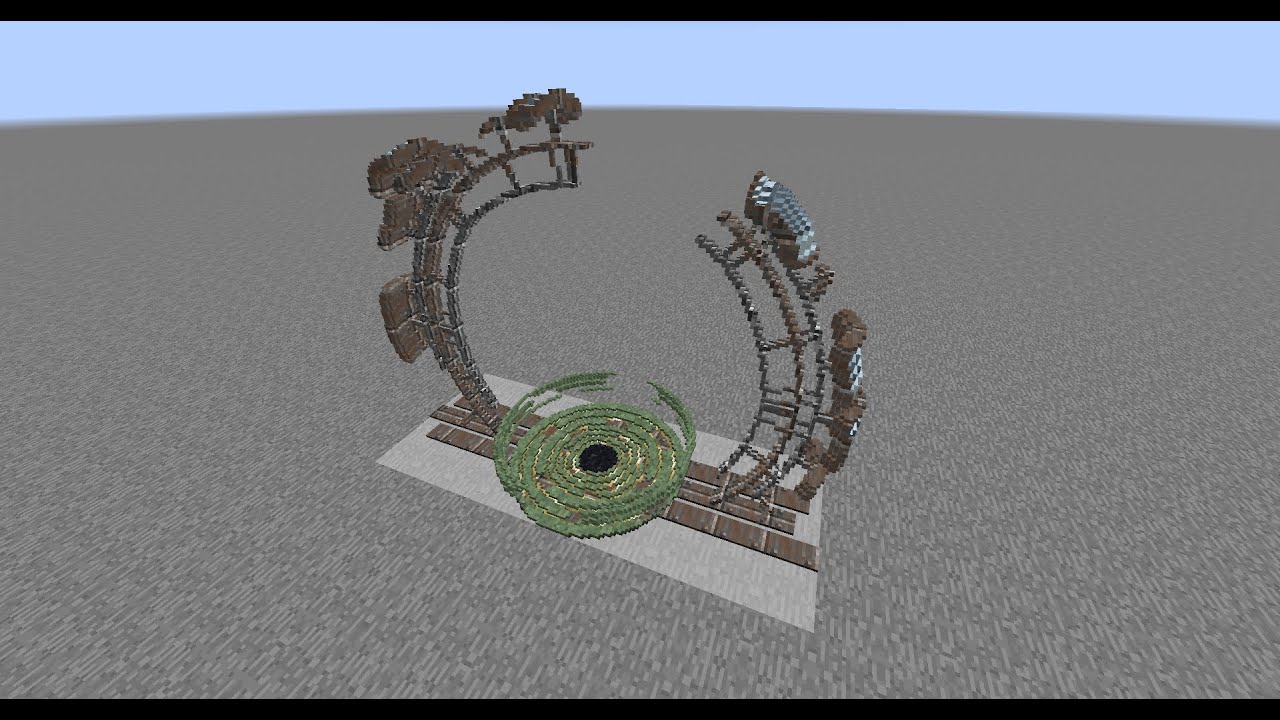 I made an Ancient Vex Portal from Destiny in Minecraft using the Chisel & Bits mod. (TIMELAPSE)