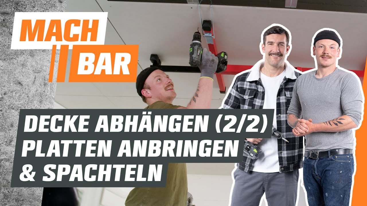 Decke abhängen: Spachteln - Teil 2 | OBI