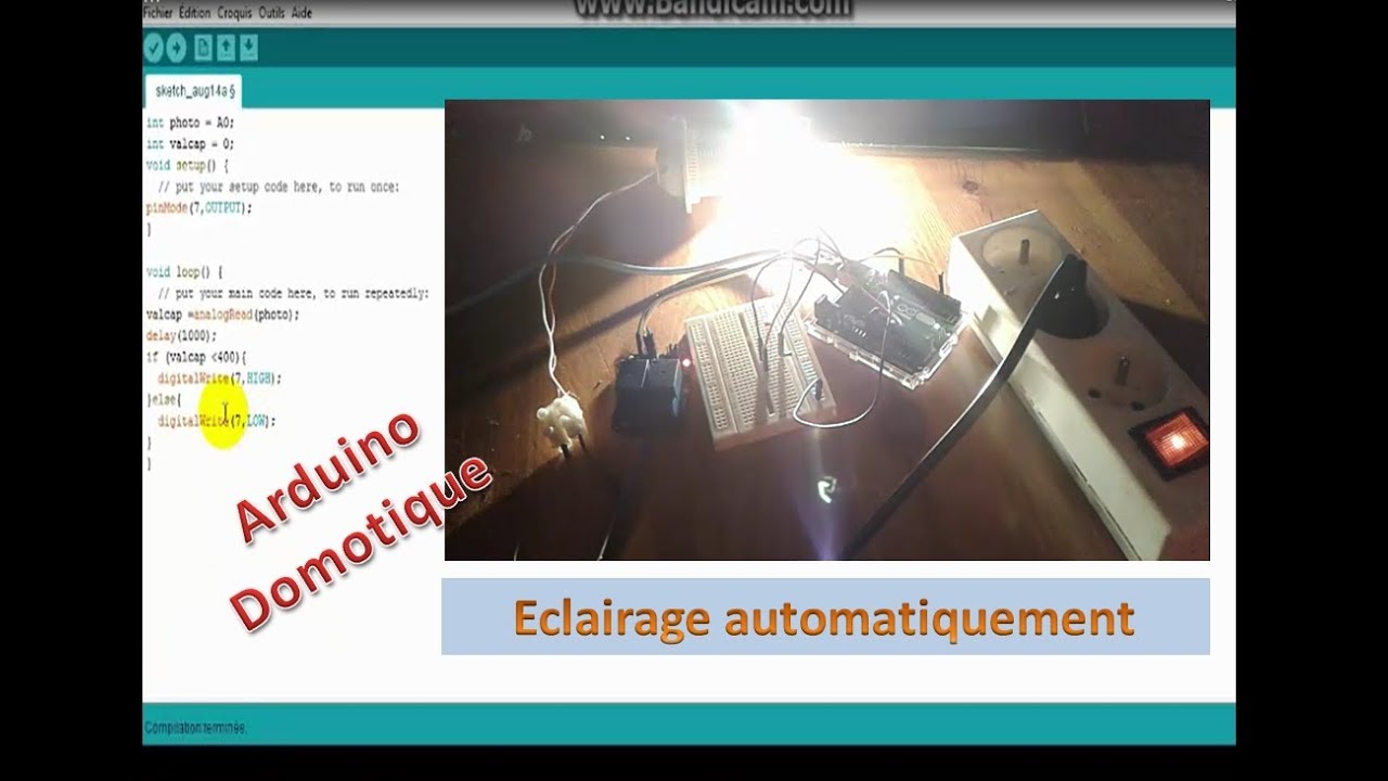 Comment utiliser l'arduino pour l'éclairage automatique: montage+code