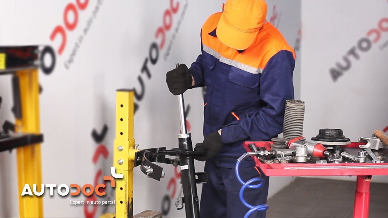 How to change front shock absorbers VOLKSWAGEN T5 TUTORIAL | AUTODOC