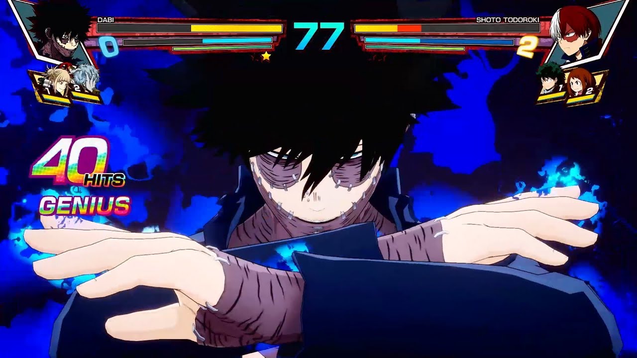 My Hero Academia: One's Justice - Dabi vs Todoroki Gameplay (1080p)