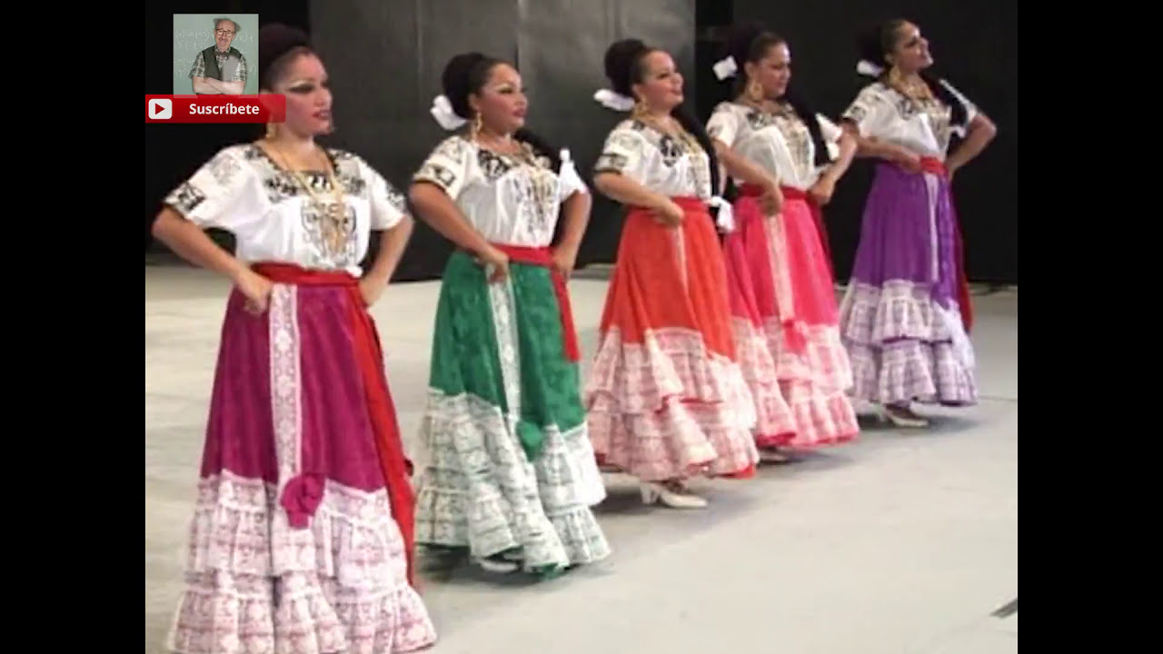 Flor de la Malagueña (con pasos). Baile Folcklorico del Estado de Campeche, México
