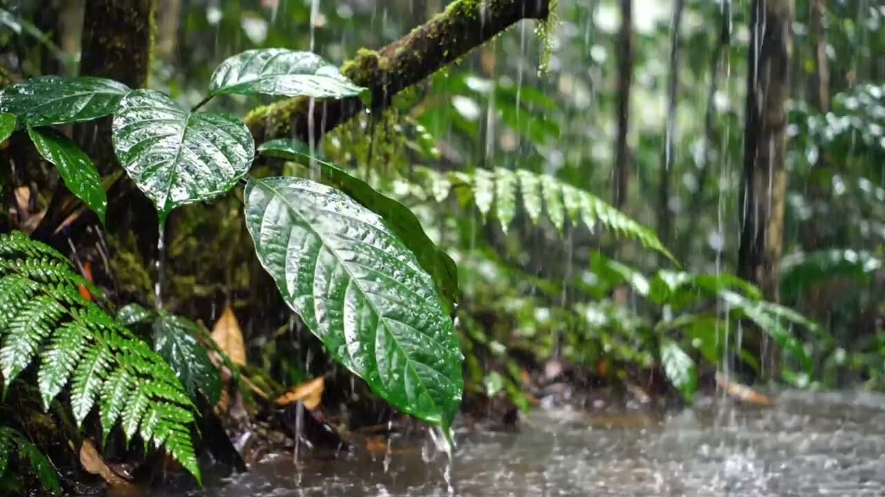 Jungle Rain With Night Ambiance 🌧️ | Deep Sleep & Ambient Calm (2 Hours)