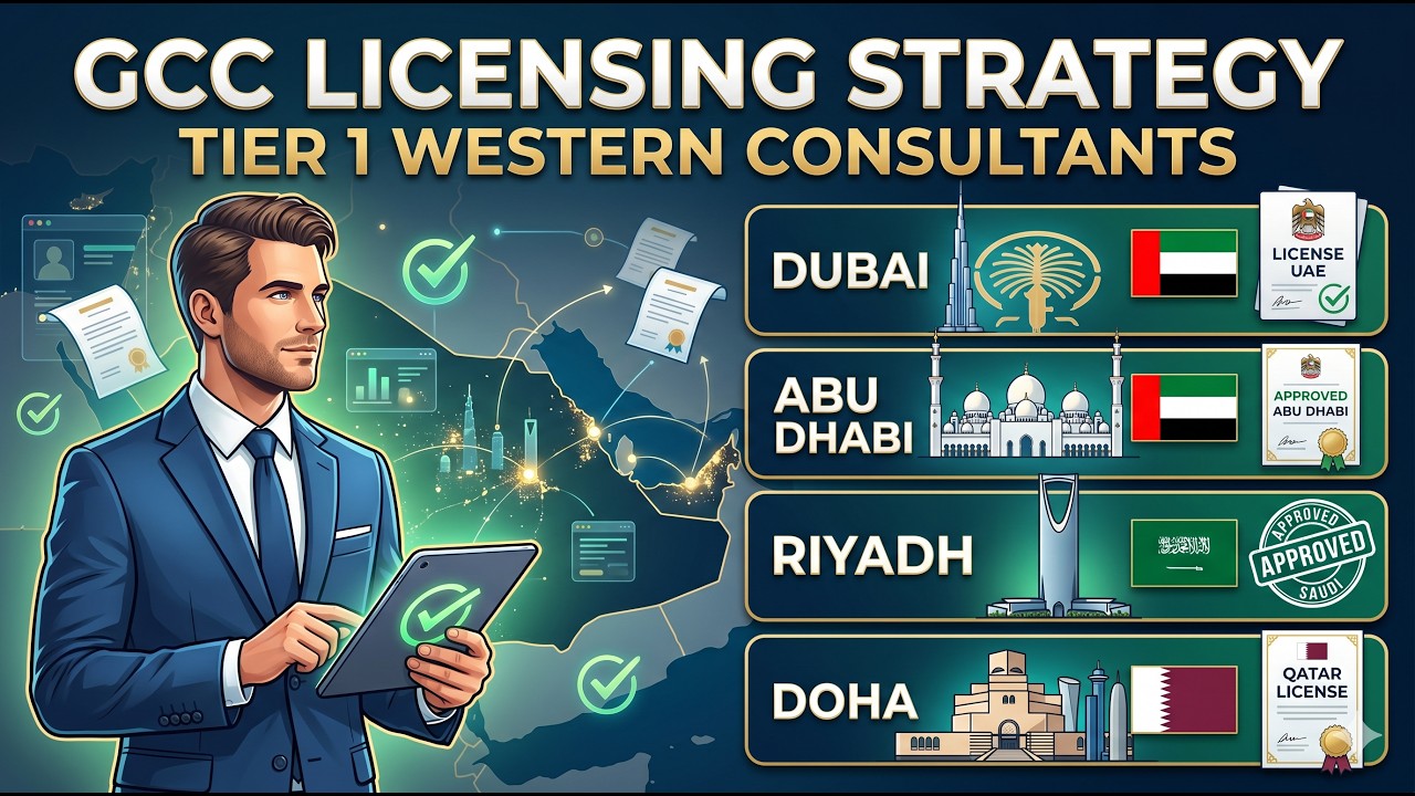 GCC Licensing Strategy for Tier 1 Western Consultants  Dubai, Abu Dhabi, Riyadh & Doha