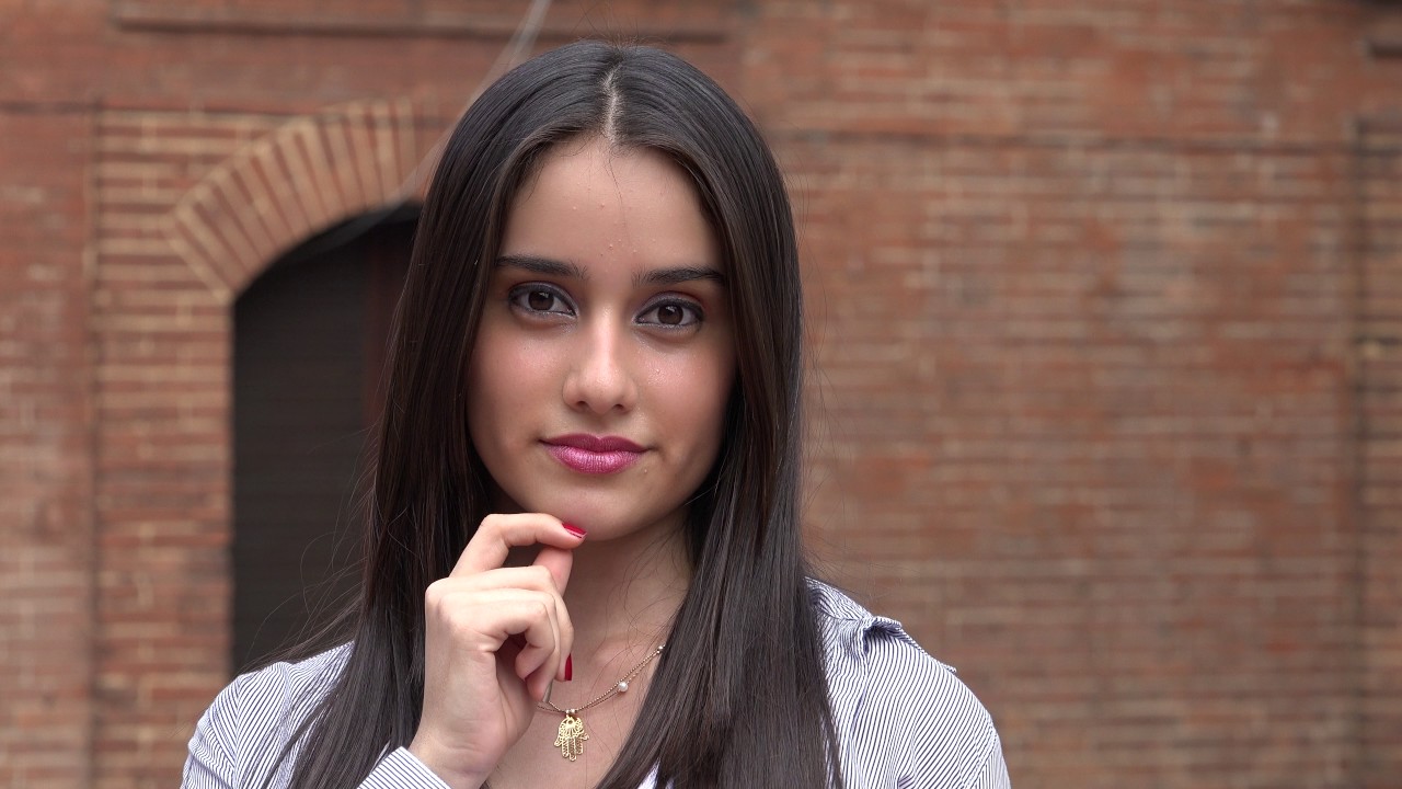 Teen Girl Winking And Flirting