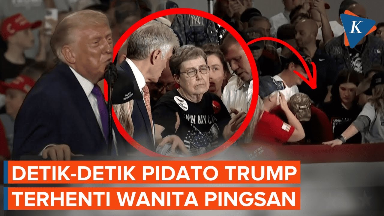 Detik-detik Pidato Trump di Kentucky Terhenti Usai Ada Penonton Pingsan