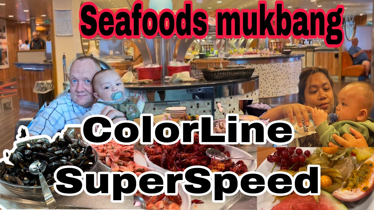 MUKBANG AT CATCH ME IF YOU CAN BUFFET IN ColorLineSuperSpeed From Hirtshal Dk to Kristiansand No.