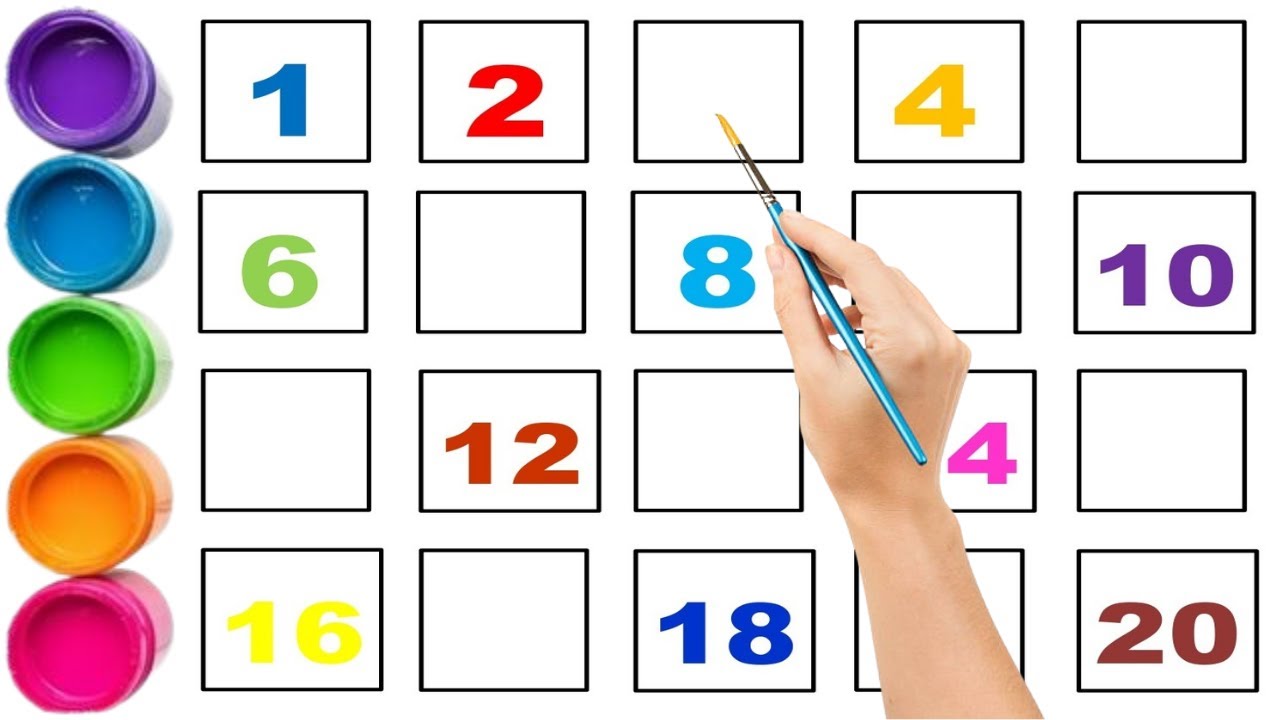 Найди пропущенные числа от 1 до 20 для детей | Найдите пропущенные числа | Веселая математическая...