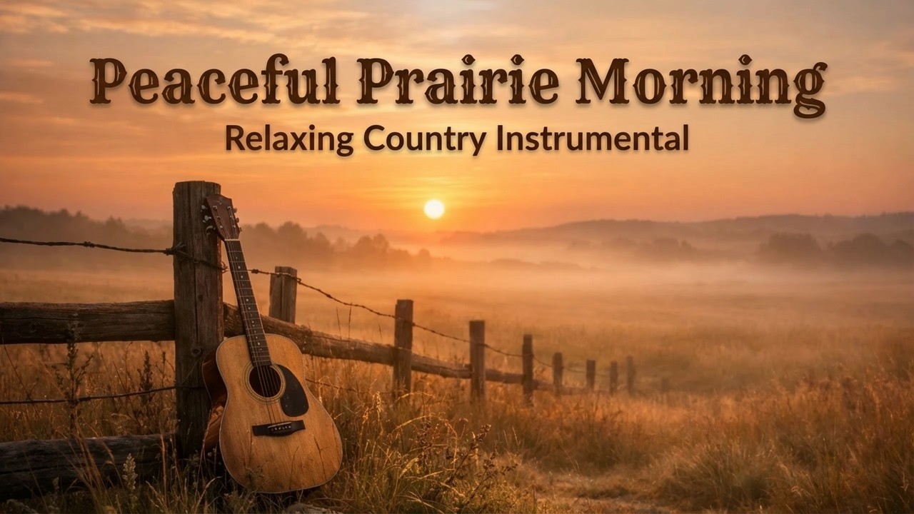 Relaxing Country Western Instrumental – Peaceful Prairie Morning  Calm Easy Listening