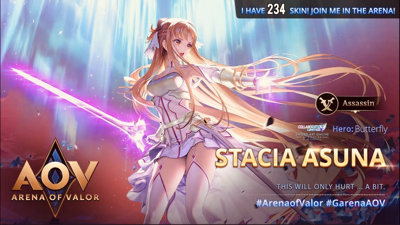 Arena Of Valor - AOV x SAO - Stacia Asuna skin gameplay