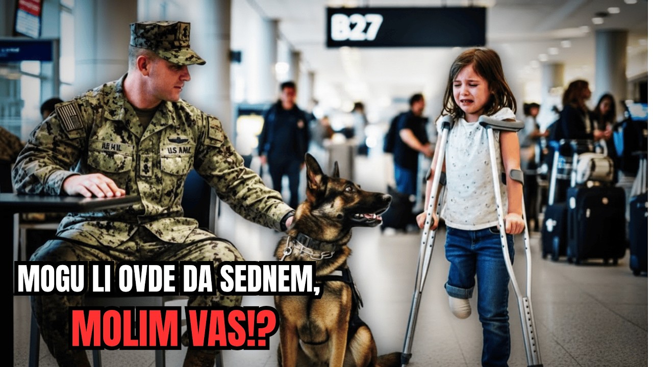„Da li je ovo mesto zauzeto?“ Devojčica sela pored Navy SEAL vojnika — pas odmah u zaštitnom režimu.