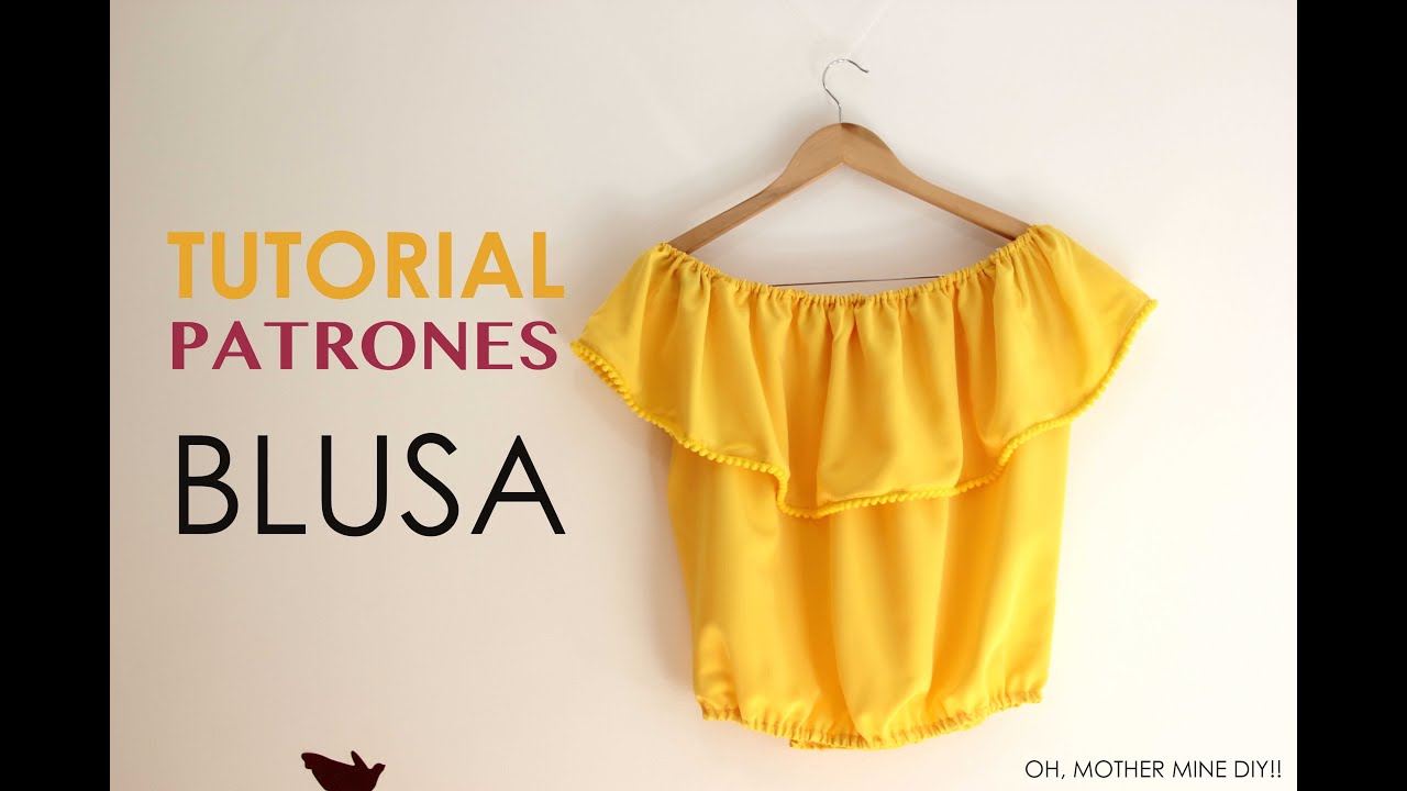 DIY Tutorial: Blusa sin hombros (patrones gratis)