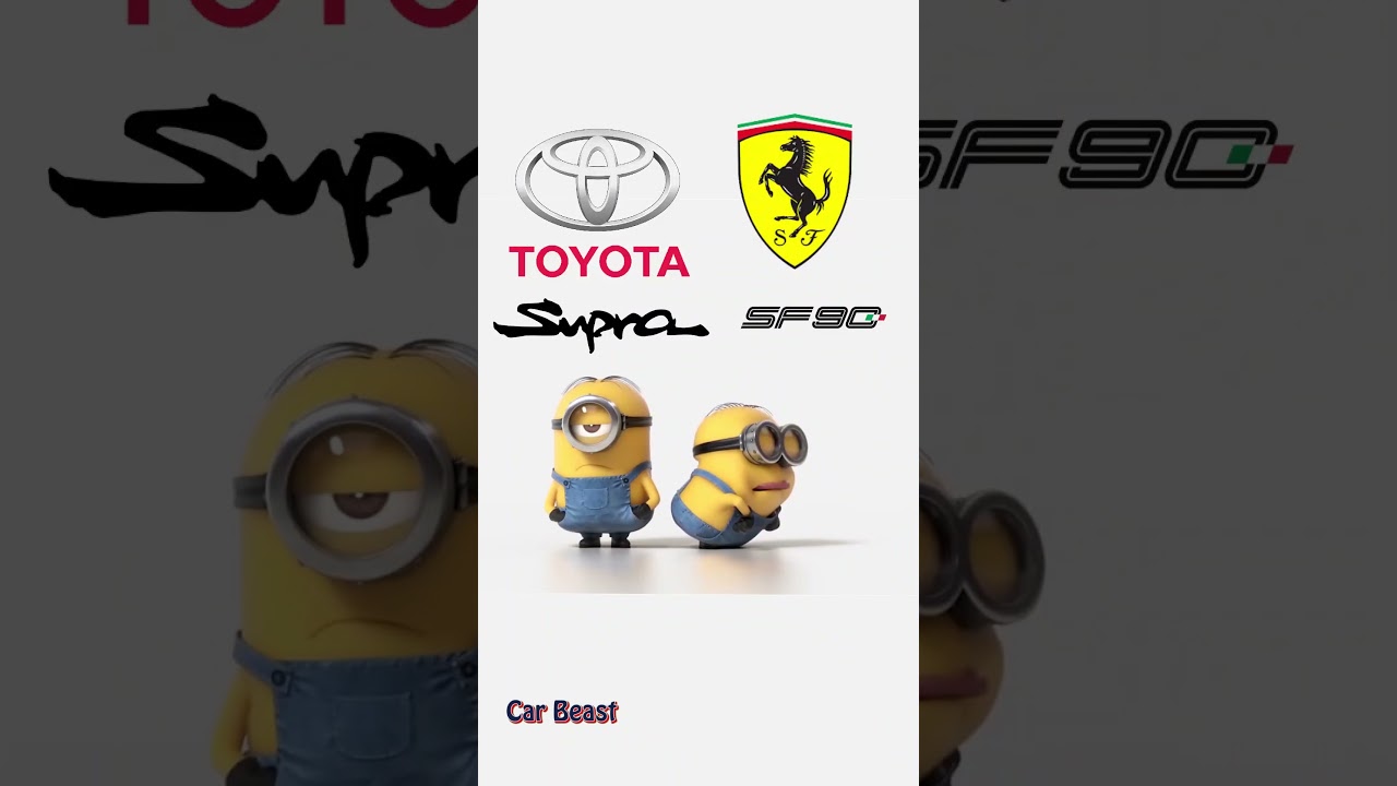 Toyota Supra vs Lamborghini vs Ferrari vs Nissan GTR vs BMW vs Mustang minions style #status