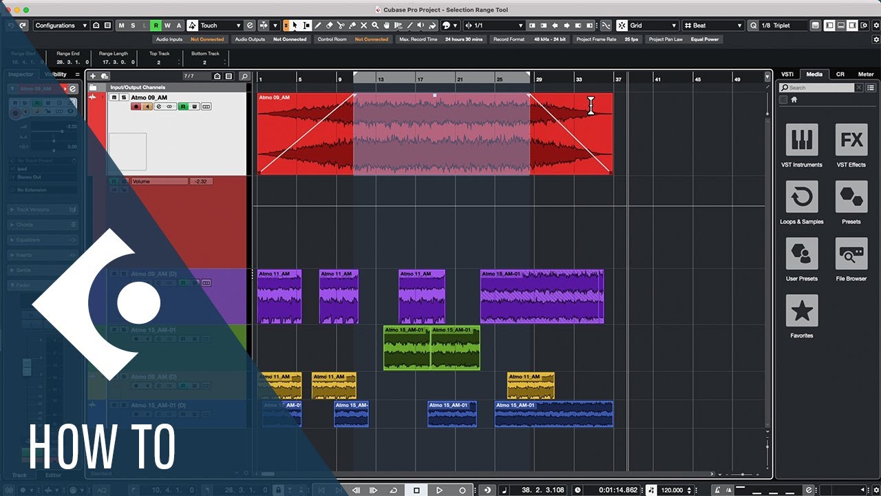 Combined Object and Range Tool to Work More Efficient | Cubase Q&A with Greg Ondo