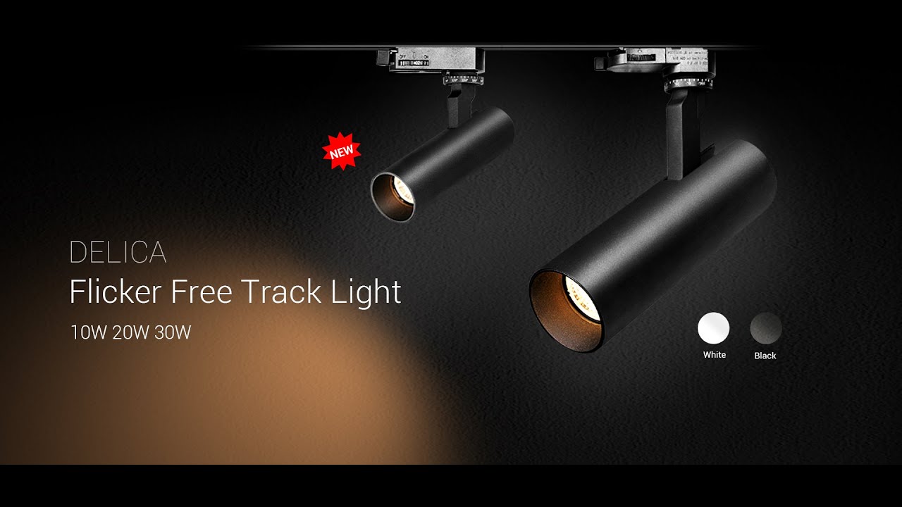 Flicker free dimmable LED track light