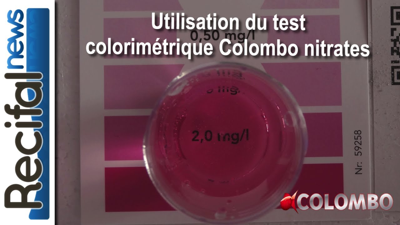 Utilisation du test colorimétrique Colombo nitrates
