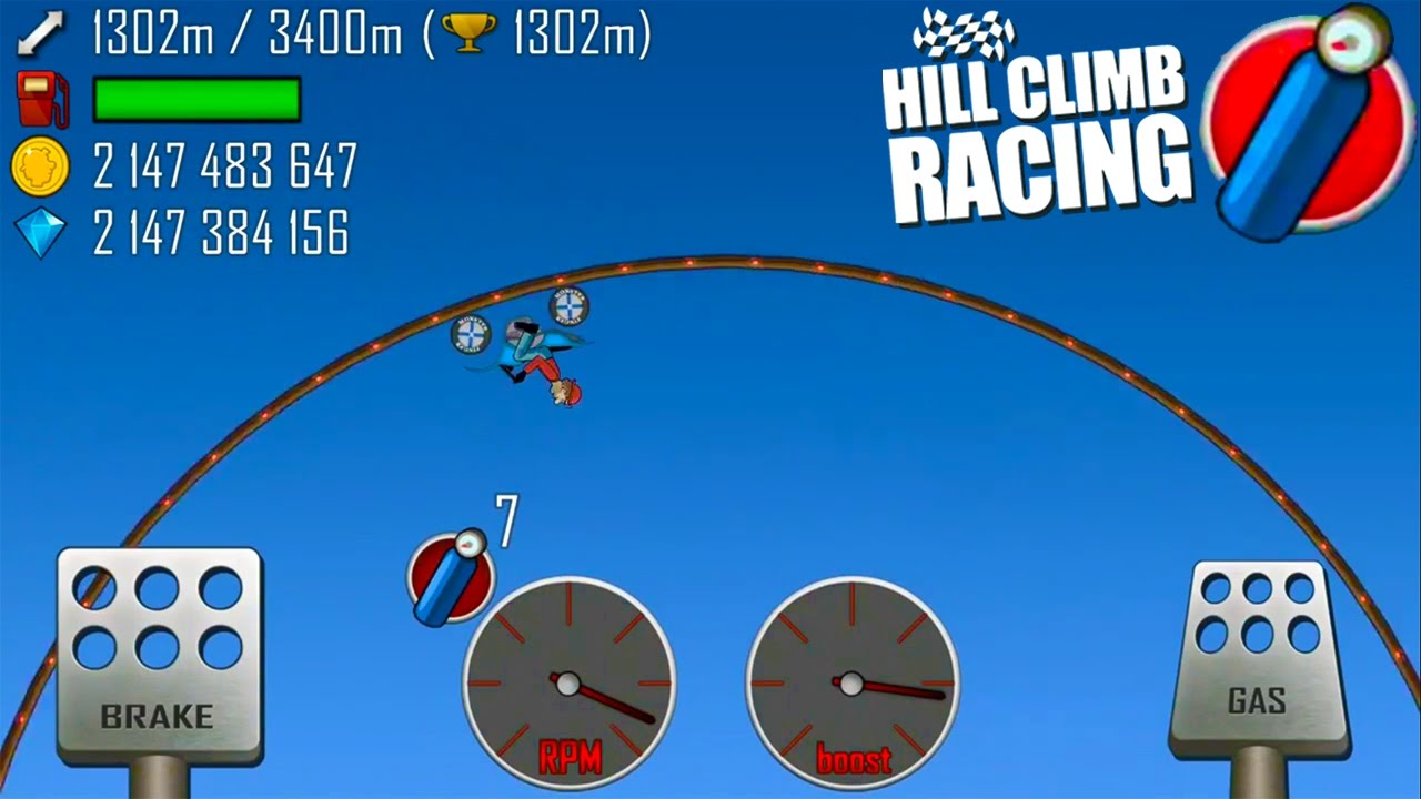 Hill Climb Racing Booster MotoCross - Super Speed Roller Coaster Map