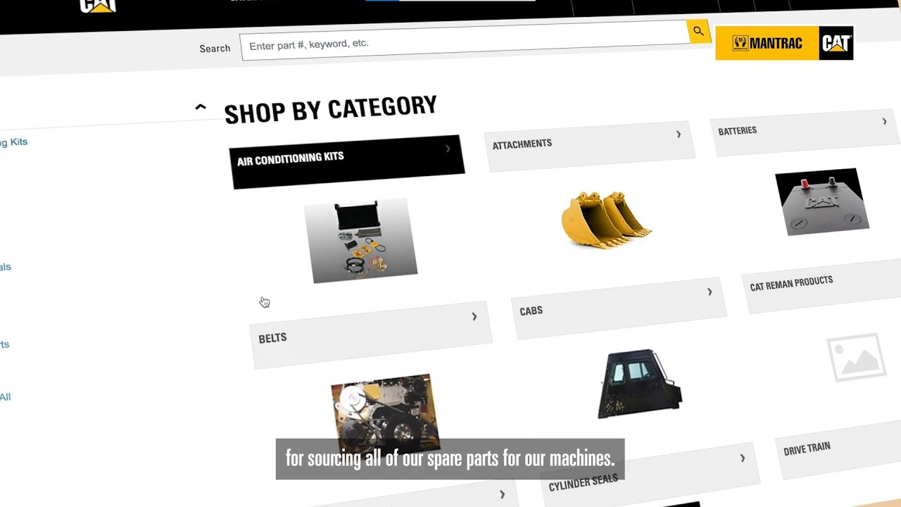 Buy Cat parts online - Mantrac eCommerce