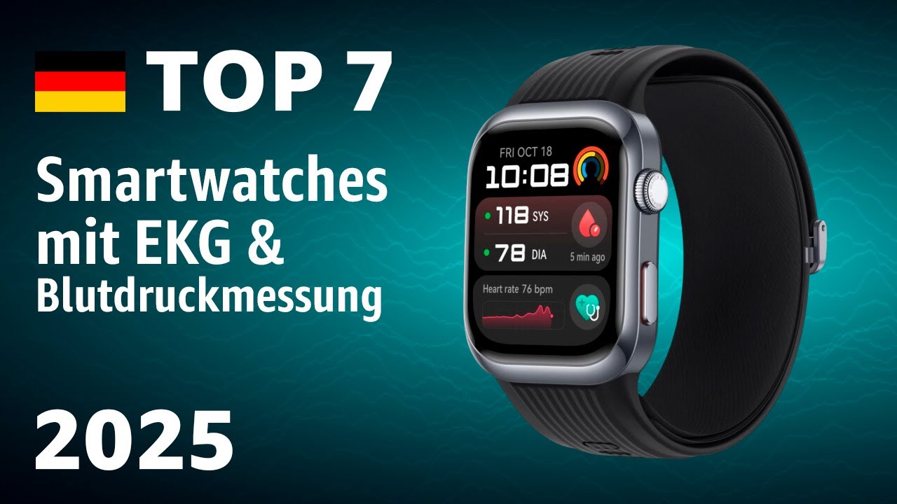 TOP-5: Die besten Smartwatches mit EKG & Blutdruckmessung – Test 2025!