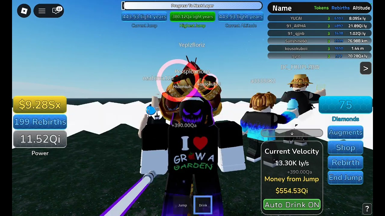 how high can you jump roblox 200 rebirths