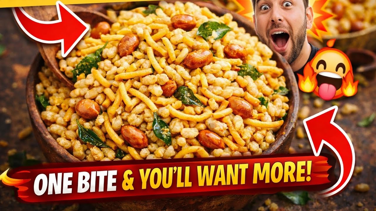 கர சேவ் போரி சீமுரை |  नमकीन सेव ममरा | મુમરા ચેવ્ડો | Puffed rice spicy snack
