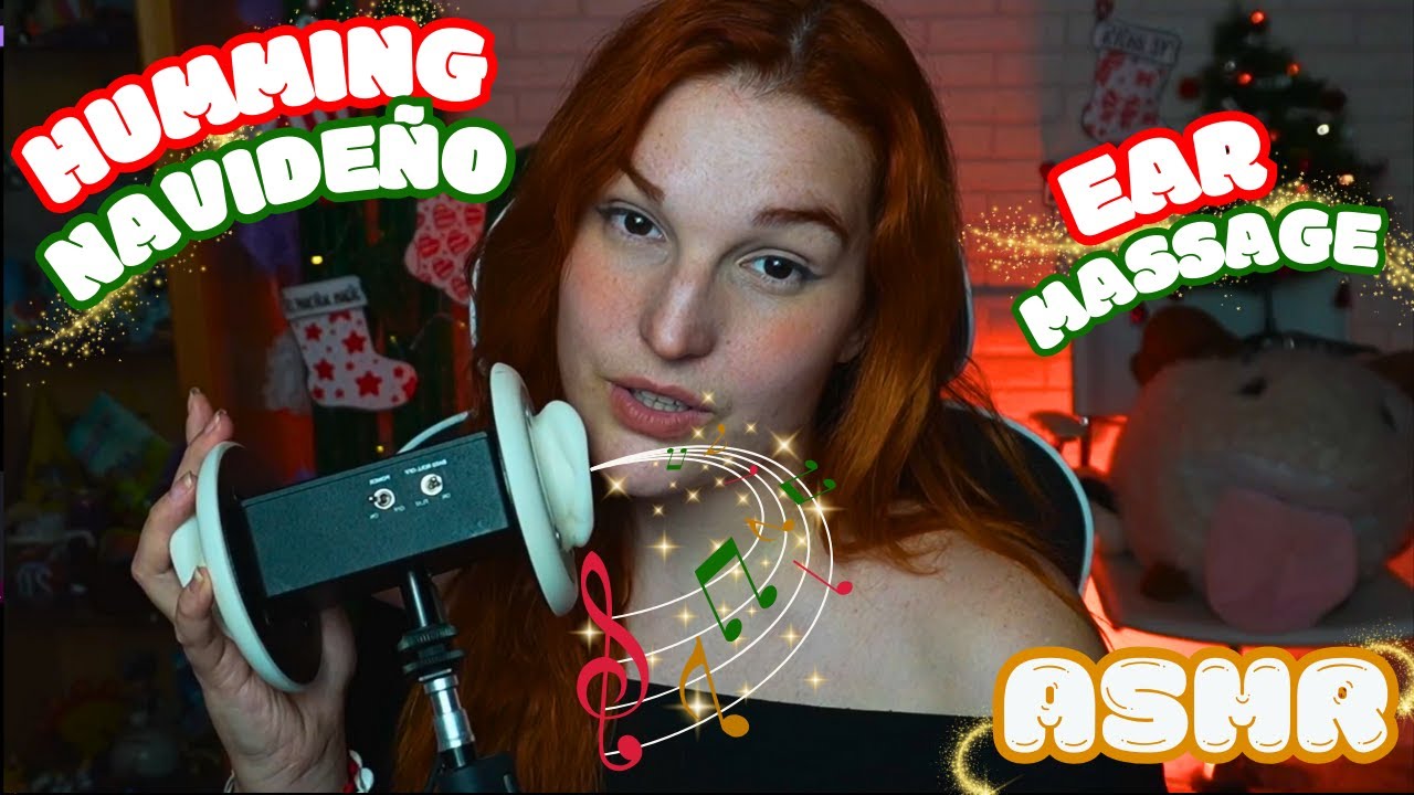 ASMR Ear MASSAGE y HUMMING canciones NAVIDEÑAS (3DIO)