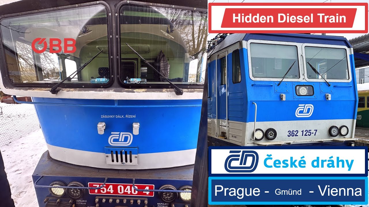 Hidden First Class Diesel Train Prague - Vienna via Tábor
