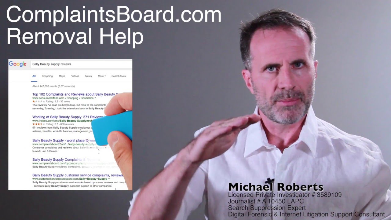ComplaintsBoard.com Remove Complaint Help both Free & Professional