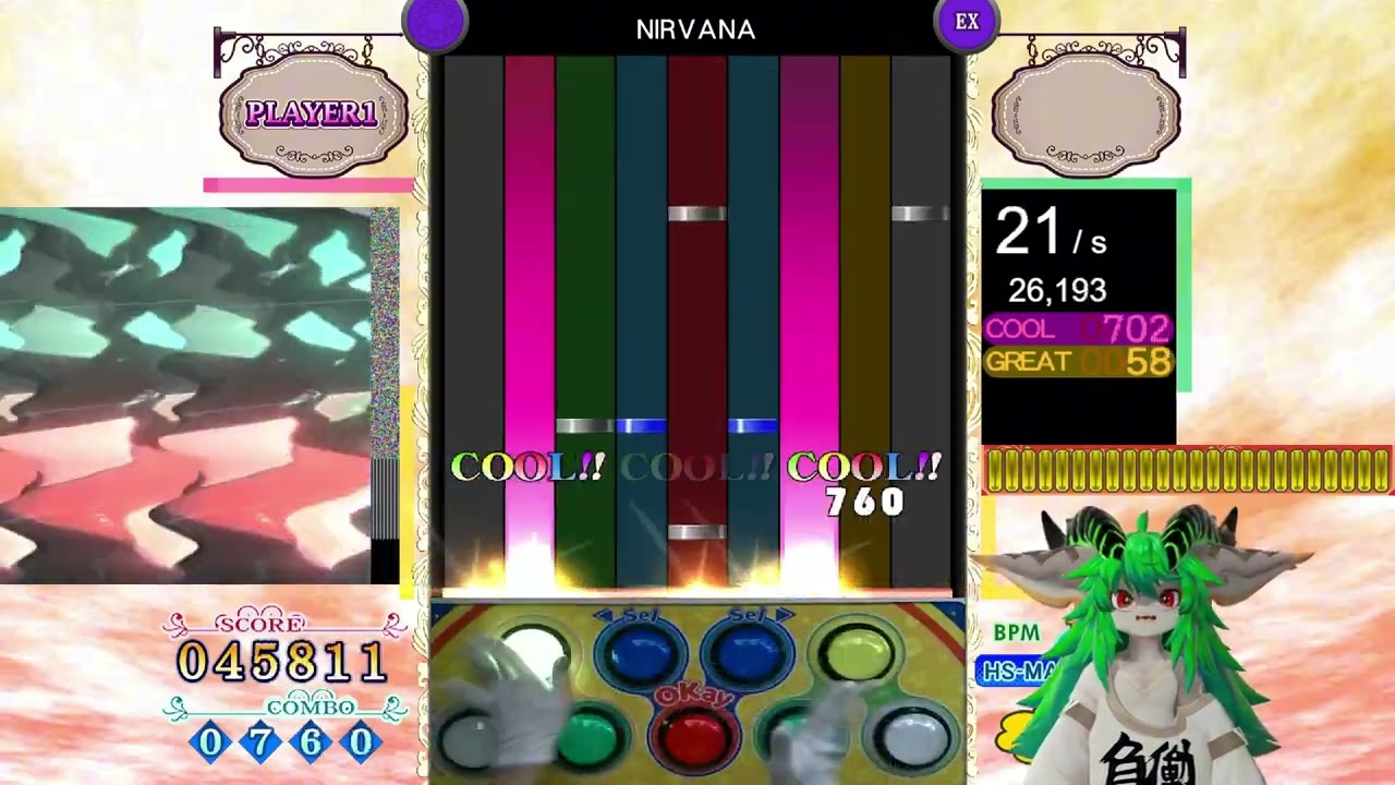 [pop'n music PMS] ●11 NIRVANA [9 VIMUTTI] EXHARD CLEAR AAA 96.2k
