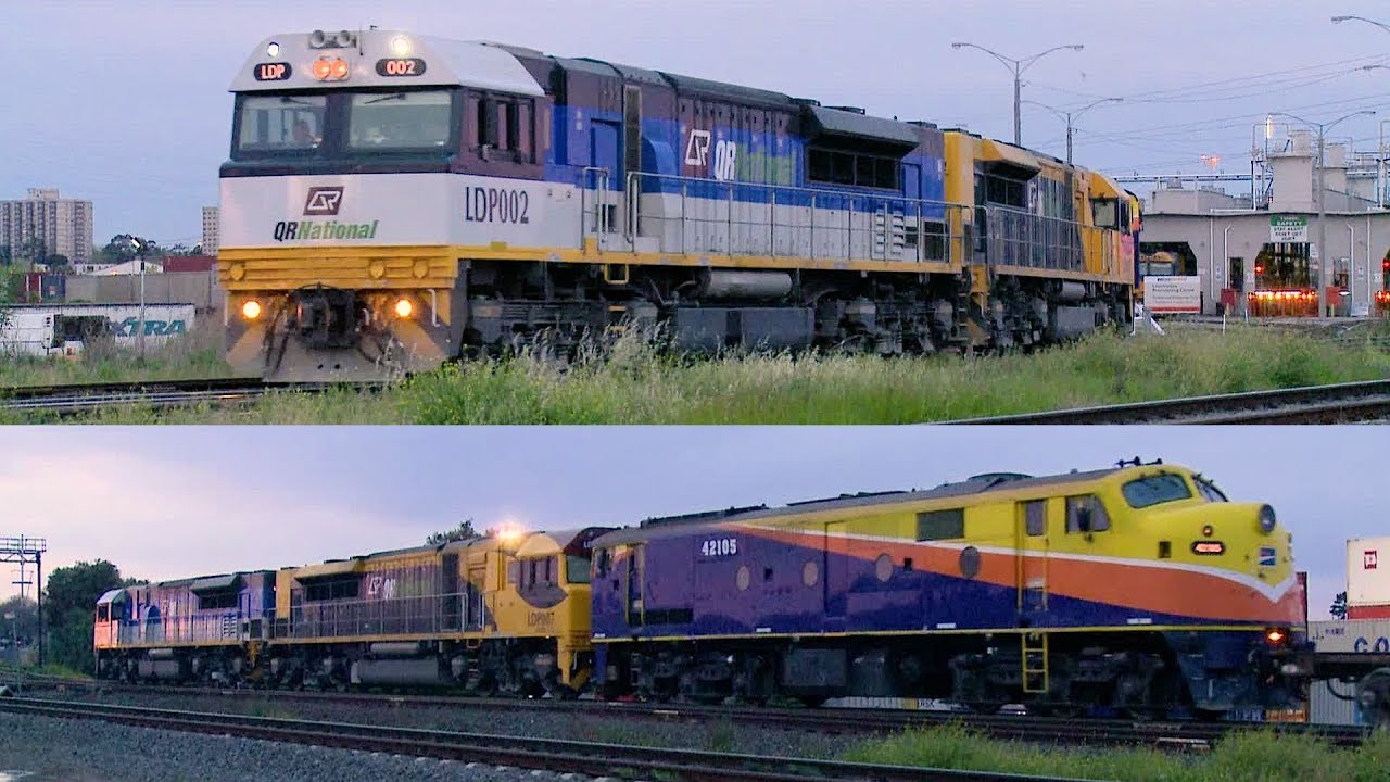 QRNational MB1 Container Freight With Interail 42105 - PoathTV Australian Diesel Trains