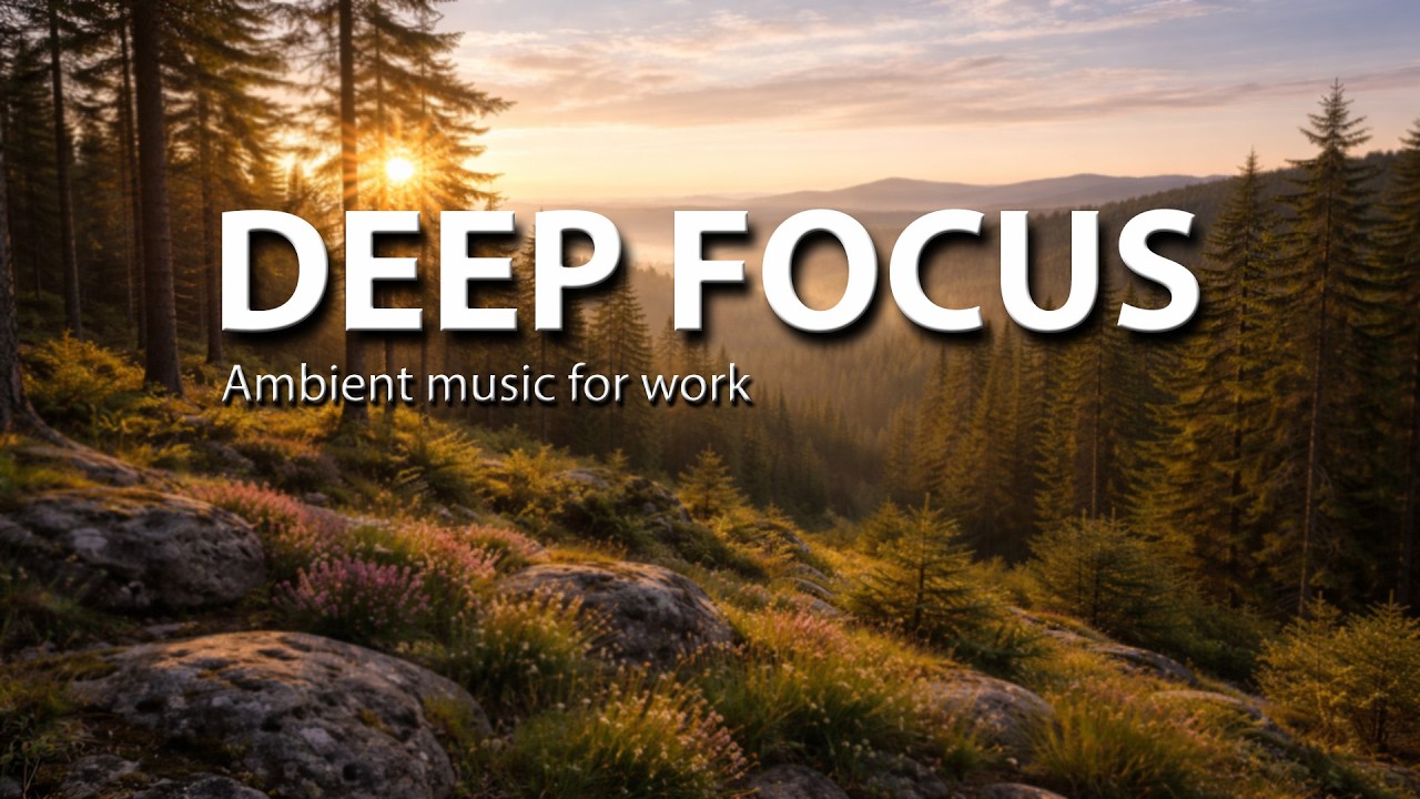 Deep Focus 3H | Soft Piano Ambient for Studying & Calm Concentration