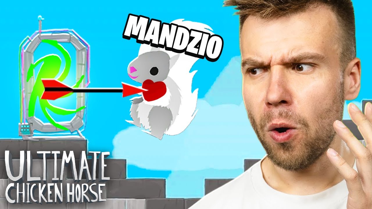 STRZAŁA z TELEPORTU PROSTO w SERCE MANDZIA 💘 w ULTIMATE CHICKEN HORSE!!!  🙈🐮🦊