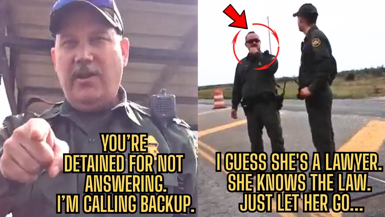 Border Patrol Cops Use Every Intimidation Trick On A Female Driver But She Destroys The Entire Unit