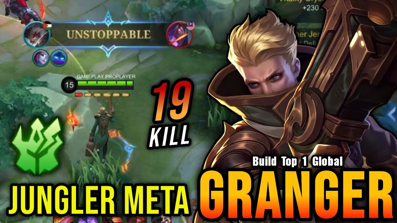 The Next Level Play!! Jungler META Granger, Insane 19 Kills!! - Build Top 1 Global Granger ~ MLBB