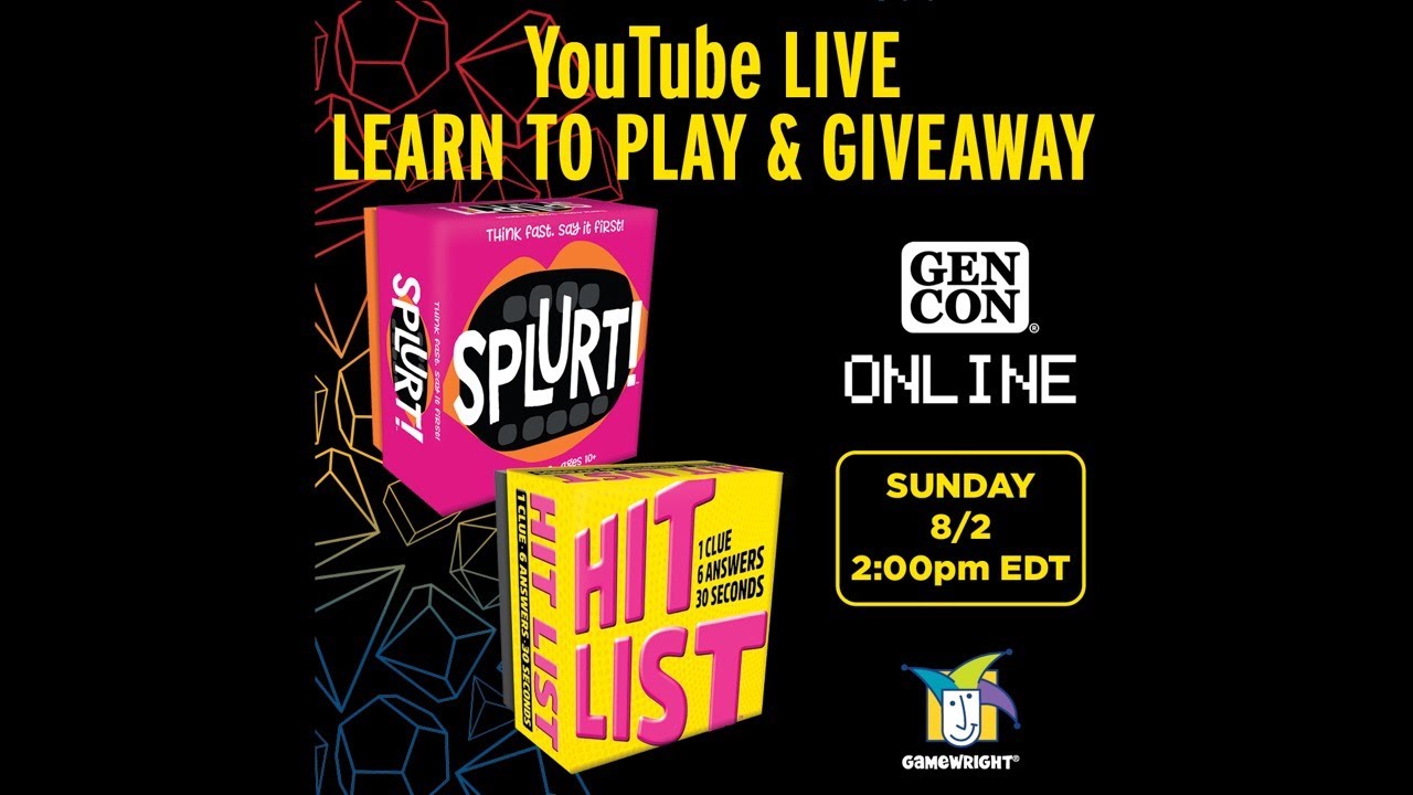 Научитесь играть — Splort & Hit List | Gamewright на Gen Con Online 2020