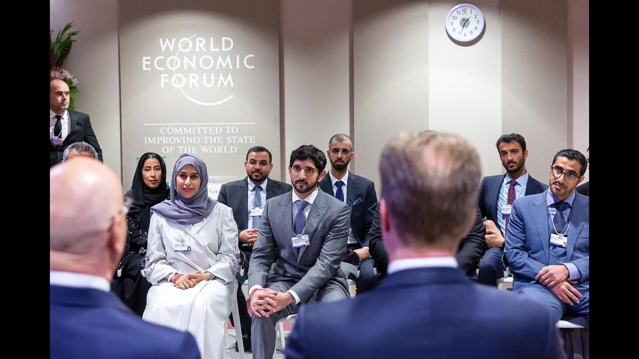 حمدان بن محمد يشهد افتتاح أعمال المنتدى الاقتصادي العالمي بمنتجع دافوس بسويسرا