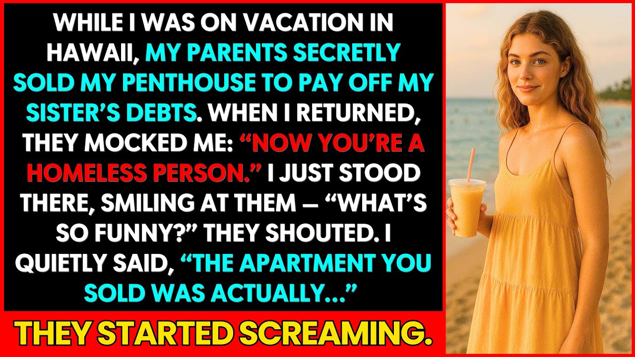 My parents sold my penthouse to pay off my sister’s debts and called me a “homeless person”.