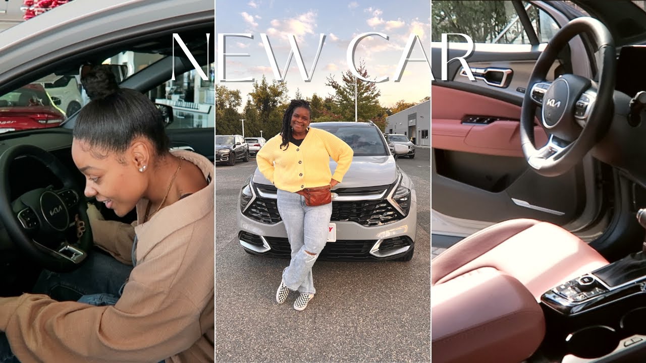 BOUGHT A NEW CAR! | 2023 KIA SPORTAGE SX | Red Interior @NasyriaTaylor