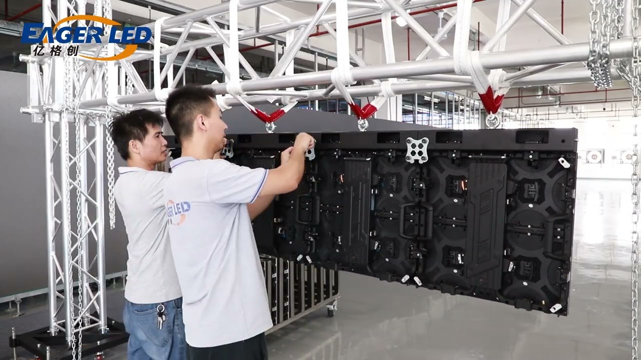 Как повесить и установить арендованный светодиодный экран?