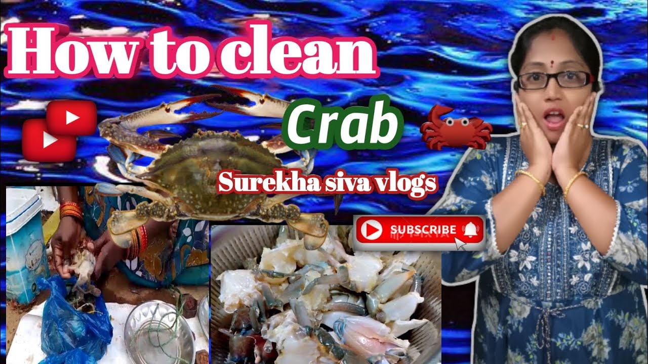 How to clean crabs before cooking 🦀 | peethalu cleaning in telugu | పీతలు శుభ్రపరచుట ఎలా? #crabs