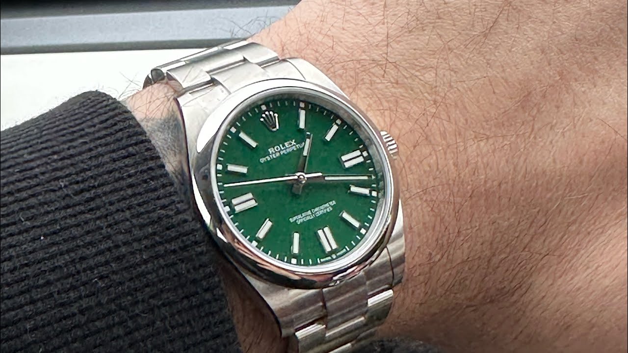 Rolex OP 41mm Green Dial.