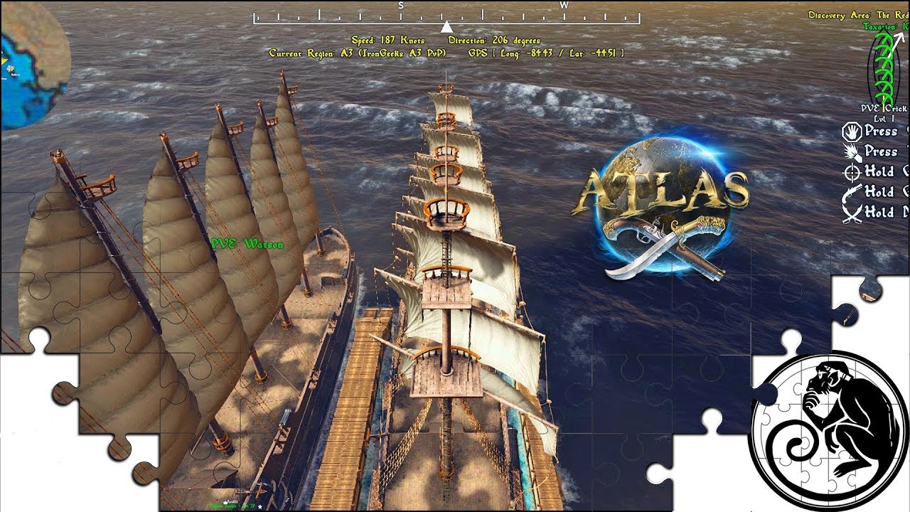 Atlas Sail Test Races - Speed, Handling, & Weight - with Galleons - 7/19/19 - IronGeeks