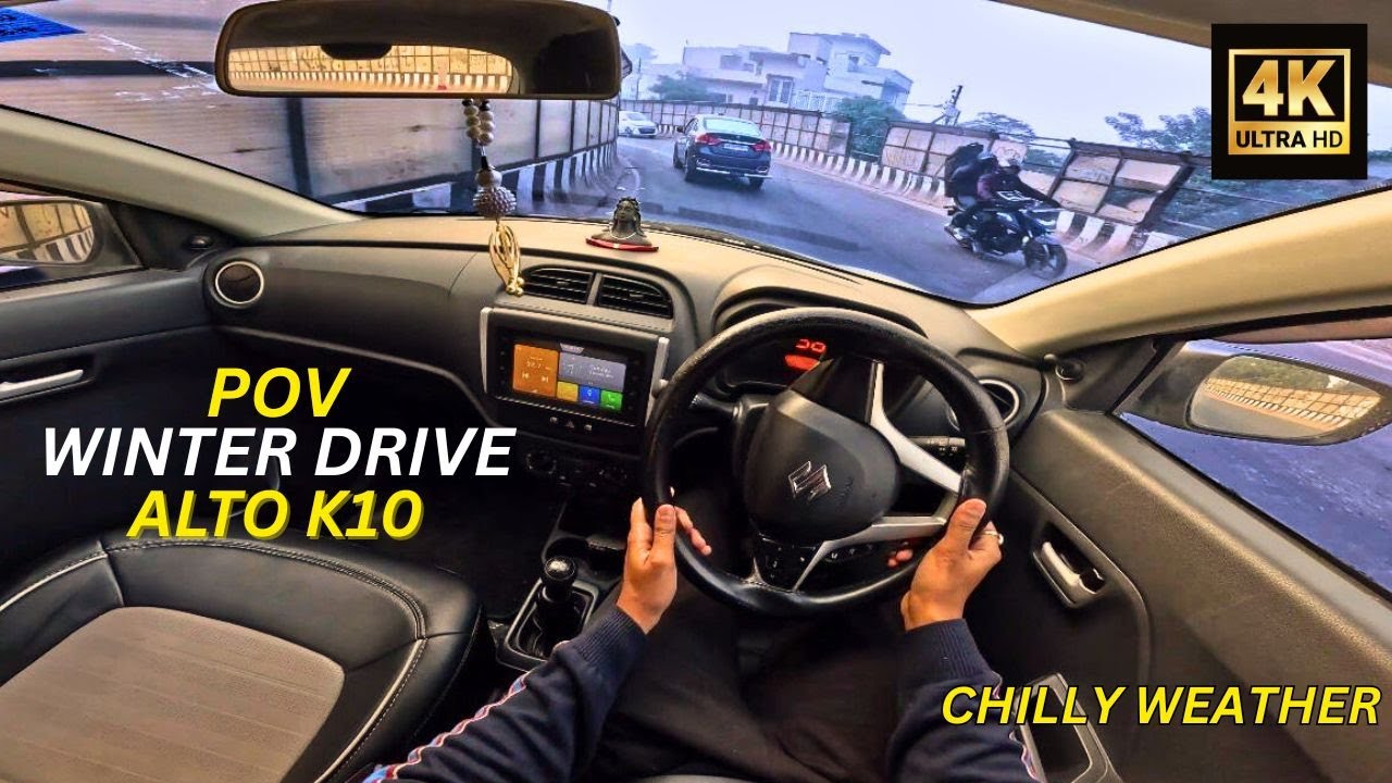 WINTER MORNING POV DRIVE ALTO K10 | EXPLORING THE CITY | 4K FULL POV CAR VIEW #pov #altok10 