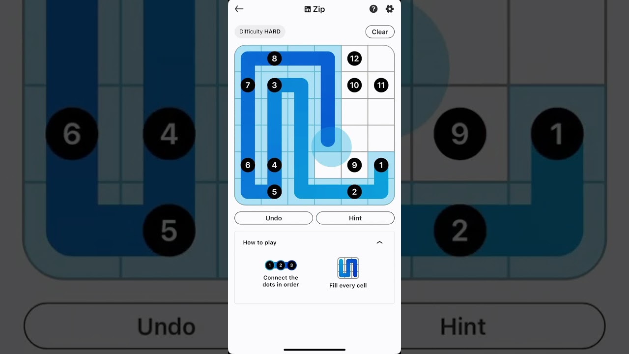 LinkedIn Zip Game #60 Answer #linkedin #zipgame #games #puzzle #connectthedots